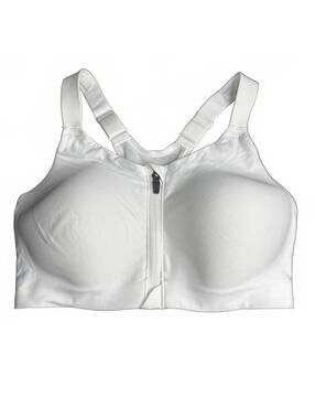CALIA by Carrie Underwood Go All Out Front Zip Sports Bra - White 34DD